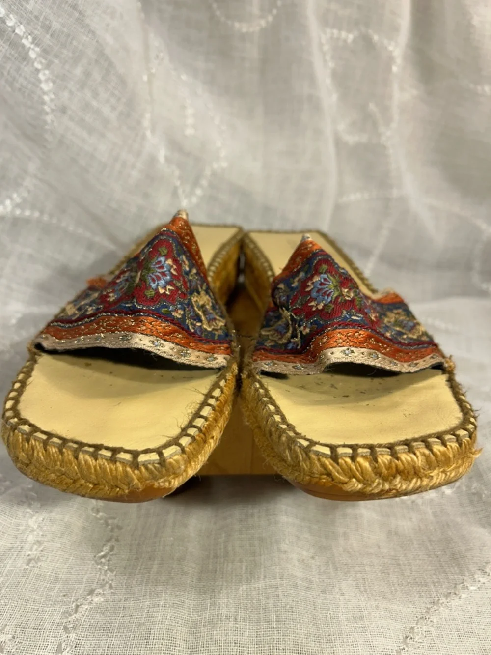 Andre Assous almost NEW summer espadrille slide in platform sandal made in Spain
